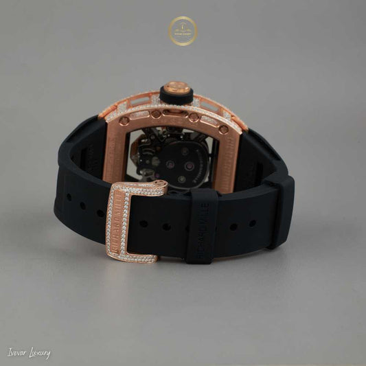 Ivevar’s Half-Iced Lab-Grown Diamond Watch (Rubber Strap)