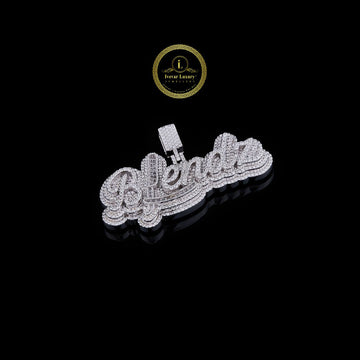 Three Steps With Baguette and Round Cut Diamonds Letter Pendant With Lab Grown Diamond By Ivevar