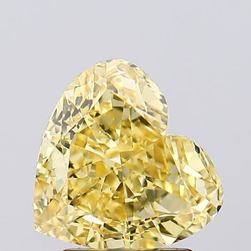 Elegant 2.08 CT Heart Shape Fancy Vivid Yellow Color VS2 Clarity Moissanite Diamond For Gift Ring