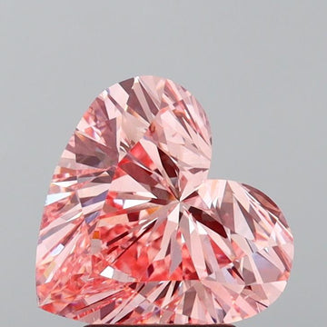 Elegant Of 3.12 CT Heart Shape Fancy Vivid Pink Color VS2 Clarity Lab Grown Diamond For Soft Wind