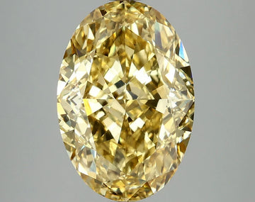 Elegant Of 4.95 CT Oval Shape Fancy Vivid Yellow Color VS2 Clarity Moissanite Diamond For This Calm