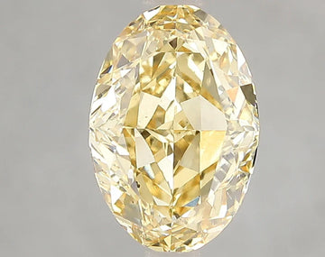 Stylish Of 3.02 CT Oval Shape Fancy Intense Yellow Color VS2 Clarity Moissanite Diamond For White Petals