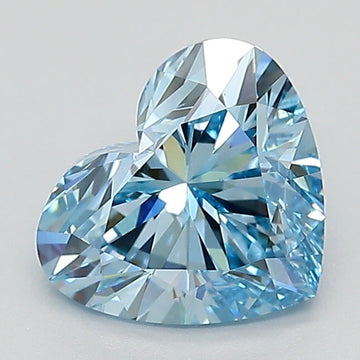 High Quality Of 1.50 CT Heart Shape Fancy Vivid Blue Color VS2 Clarity Lab Grown Diamond For Sweet Light