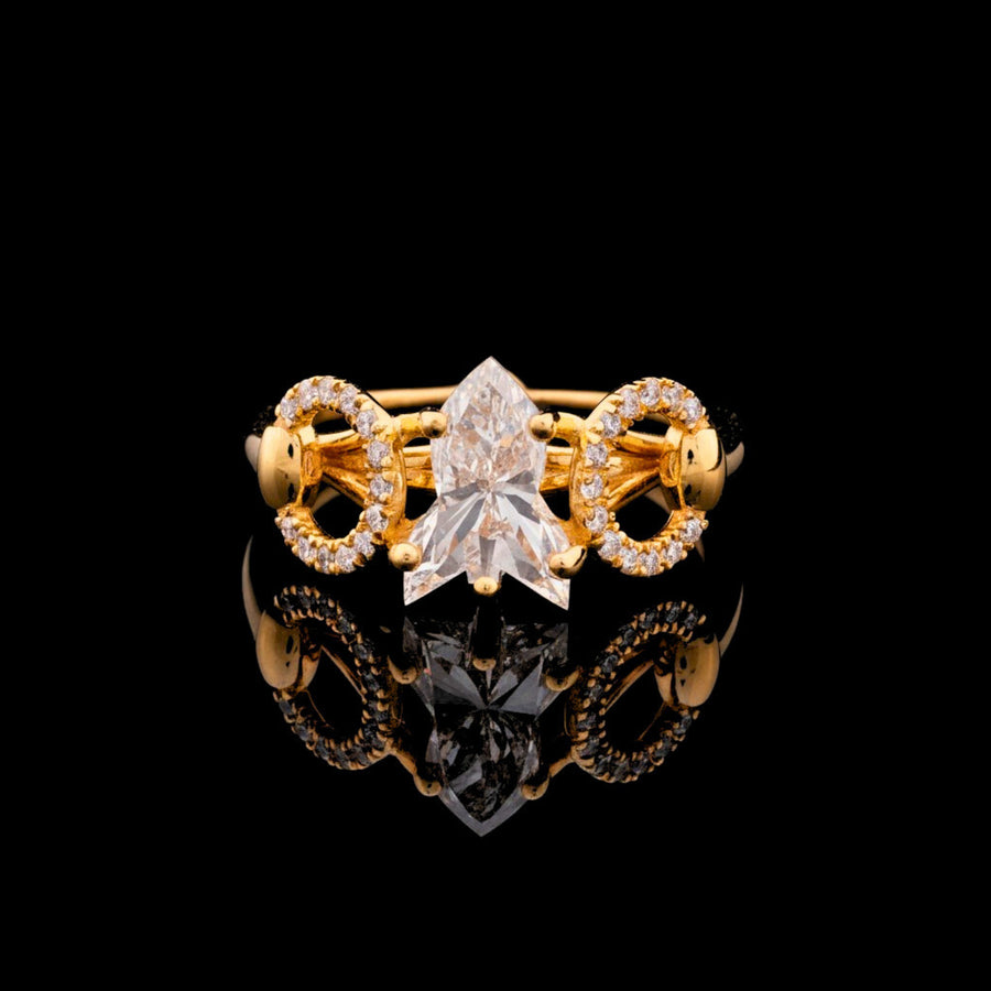 Lab Diamond Antique Cut Ring