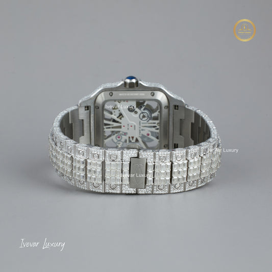 Luxury Baguette Moissanite Diamond Watch by Ivevar