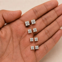 Princess Cut Lab Diamond Stud Earrings For Her