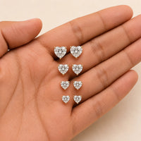 Heart Shape Lab Diamond Stud Earring For Love