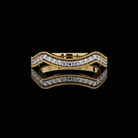0.30 TCW Luxury Chevron Lab Grown Diamond Dainty Curved Band By Ivevar's Fine Jewelry