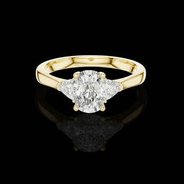 2.00 CT stylish Lab Grown Oval Cut Diamond Ring For Kind Hours
