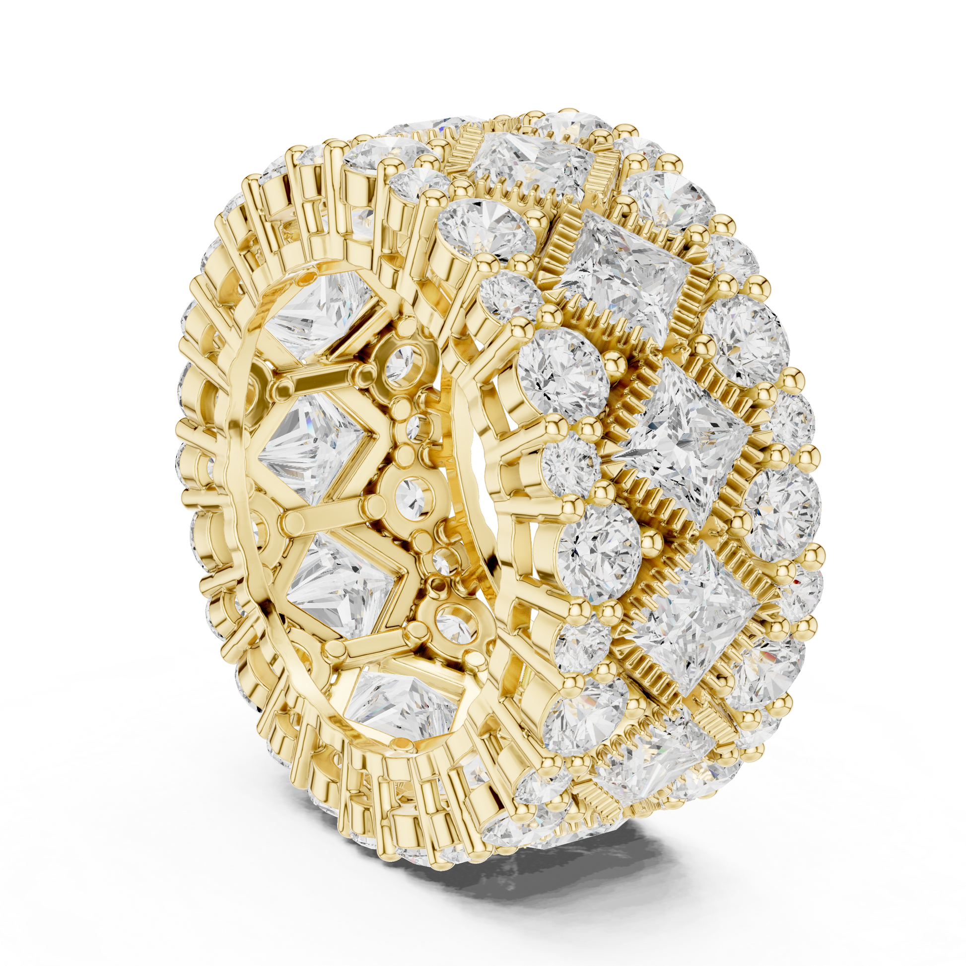 Gold ring with diamond accents 