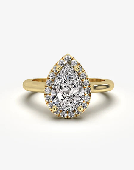 Moissanite Diamond Halo Rings