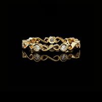 0.40 TCW Eternal Winter Round Cut Moissanite Diamond Wedding Band for Your Forever
