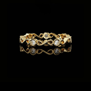 0.40 TCW Eternal Winter Round Cut Moissanite Diamond Wedding Band for Your Forever