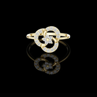 1.00 TCW Dainty Round Cut Lab Grown Diamond Ring Timeless Double Loop Sparkle by Ivevar Luxury