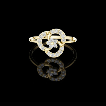 1.00 TCW Dainty Round Cut Lab Grown Diamond Ring Timeless Double Loop Sparkle by Ivevar Luxury