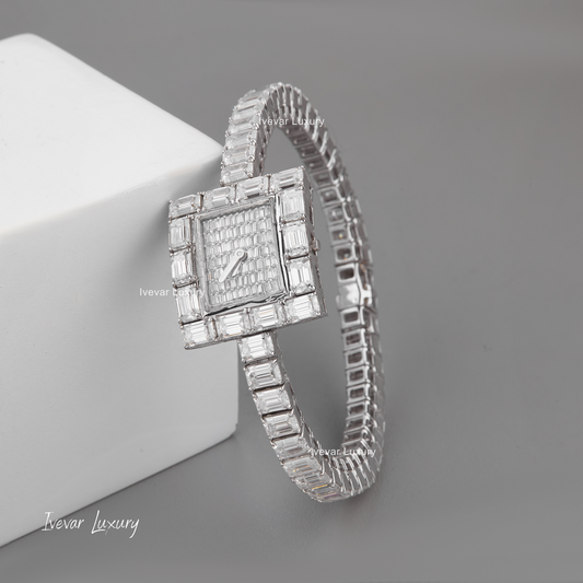 Custom Moissanite Diamond Watch for Women by Ivevar