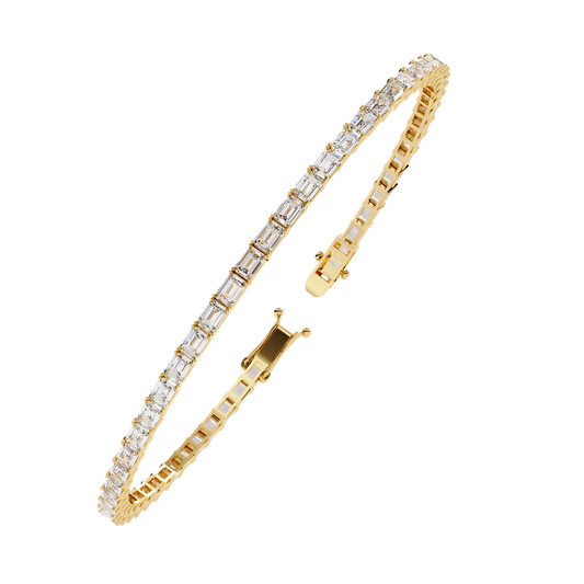 3.53 TCW Brilliant Moissanite Emerald Diamond Tennis Bracelet A Modern Masterpiece of Sparkle and Sophistication