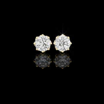 4.00 TCW Eternal Spark Classic Solitaire Stud Earrings with Round Moissanite Diamond