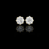4.00 TCW Eternal Spark Classic Solitaire Stud Earrings with Round Lab Grown Diamond