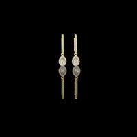 0.83 TCW Bright Lab Grown Pear Cut Diamond Drop Earrings Premium Halo Dangle Jewelry