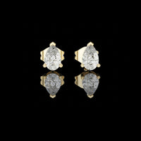 1.00 TCW Pear Shaped Moissanite Diamond Stud Earrings with Classic Three Prong Setting for Dailywear