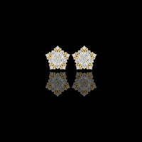 0.80 CT Luxury Moissanite Marquise Cut Diamond Flower Fine Stud Earrings Jewelry