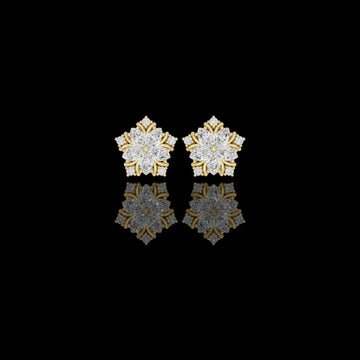 0.80 CT Luxury Moissanite Marquise Cut Diamond Flower Fine Stud Earrings Jewelry