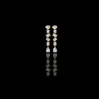1.36 CT Celestia Cascade Multi Shape Moissanite Diamond Drop Earrings For Her