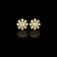 0.25 TCW Daisy Floral Stud Earrings with Round Brilliant Moissanite Diamonds