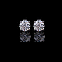 2.42 TCW Desire Round Moissanite Diamond Stud Earrings Custom Jewelry By Ivevar