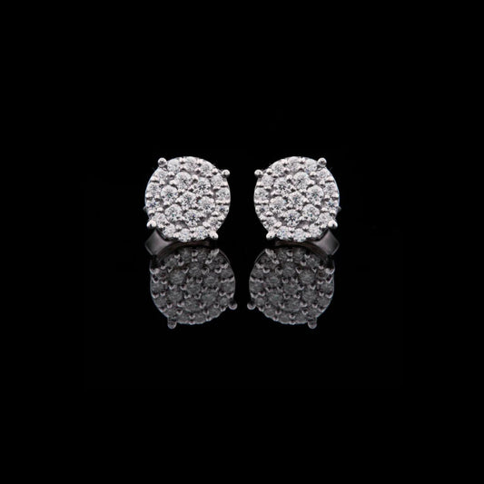 0.56 TCW Premium Moissanite Round Multi Stone Cluster Stud Earrings with Exceptional Radiance
