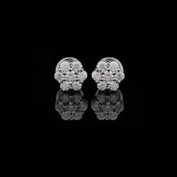 1.02 TCW Classic Round Moissanite Diamond Stud Earrings in White Gold Cut by Ivevar