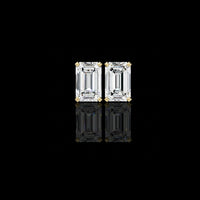 2.40 TCW Stunning Lab Diamond Emerald Cut Earrings Crafted with Care Designed to Dazzle For Her