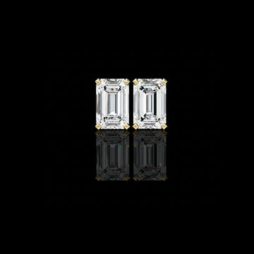 2.40 TCW Stunning Lab Diamond Emerald Cut Earrings Crafted with Care Designed to Dazzle For Her