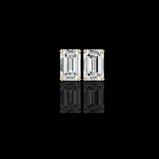 2.40 TCW Stunning Moissanite Diamond Emerald Cut Earrings Crafted with Care Designed to Dazzle For Her