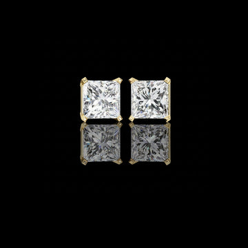 3.04 TCW Discover the Beauty of Moissanite Princess Diamond Earrings For Everyday