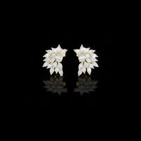 0.66 CT Opulent Edition Floral Moissanite Oval Cut Diamond Stud Earrings Elegant Statement Jewelry
