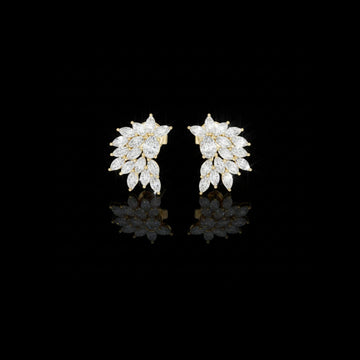 0.66 CT Opulent Edition Floral Moissanite Oval Cut Diamond Stud Earrings Elegant Statement Jewelry