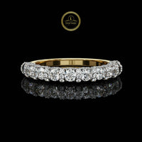 2.00 TCW Elegant Moissanite Diamond Round Cut Diamond Band Half Eternity Wedding Band