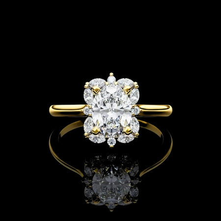 Lab Grown Halo Ring