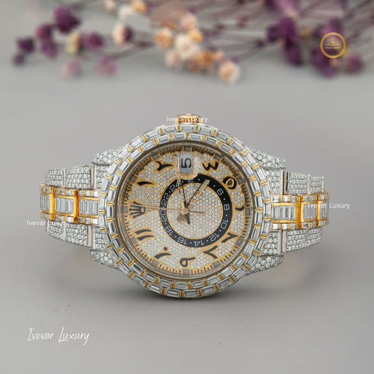 Custom Baguette Diamond Iced-Out Luxury Watch by Ivevar