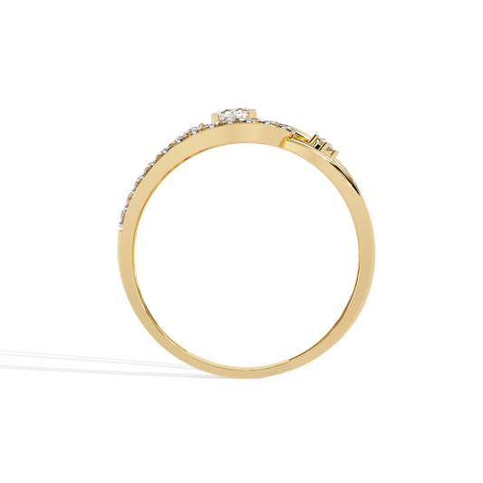 Open Wrap Oval Cut Wedding Ring With Pave Setting - view 4