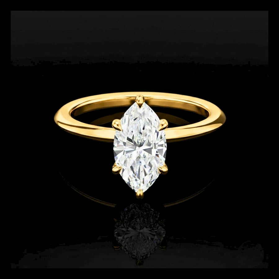 Marquise  Shape Lab Diamond Ring