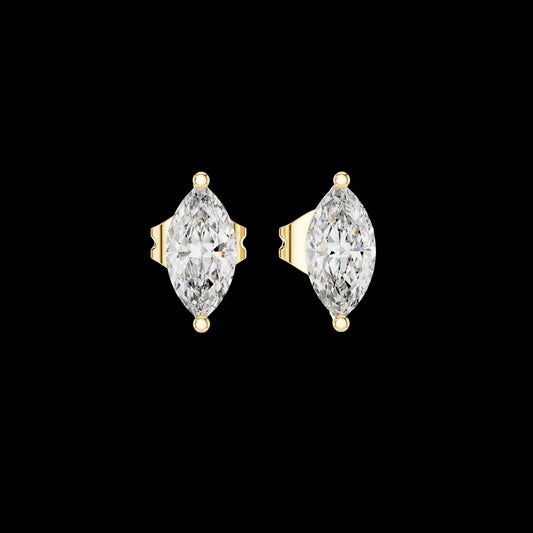 0.10 TCW Prestige Edition Moissanite Marquise Cut Diamond Stud Earrings Premium Minimal Fine Jewelry