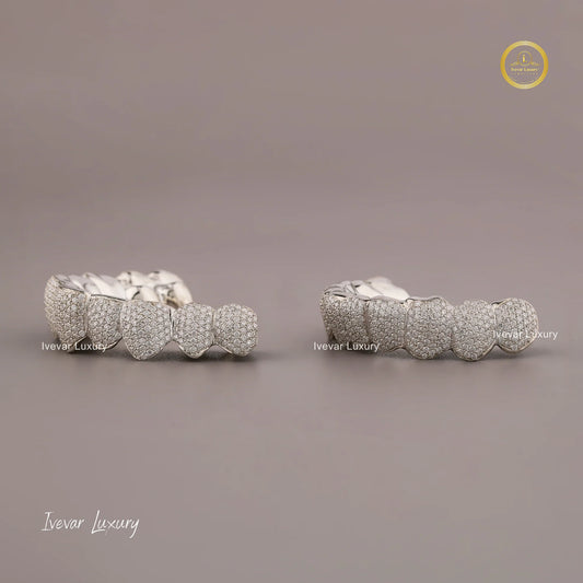 Luxury Custom Natural Diamond Tooth Grillz by Ivevar