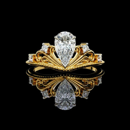 Lab Grown Nature Inspired Engagement Ring