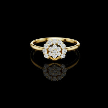 0.27 TCW Dreamy Lab Grown Round Cut Diamond Ring For Soft Glow