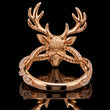 Animal-Inspired Statement Ring Collection – Deer, Puppy & Rabbit Designs with Sparkling Diamond Accents