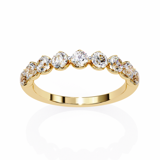 Round Brilliant Cut Lab Diamond Anniversary Band Ring - view 3