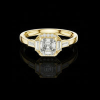 1.50 CT Timeless Lab Grown Asscher Cut Diamond Rings For Wedding Ceremony